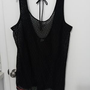 Xhilaration Lace and fringe Beach Cover Up